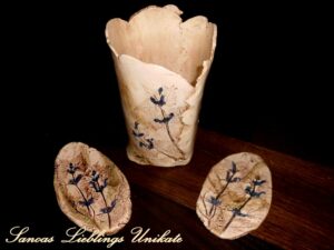 Sanoas Lieblings - Unikate Keramik Set Vase Seifenschale Bild Schale