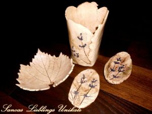 Sanoas Lieblings - Unikate Keramik Set Vase Seifenschale Bild Schale